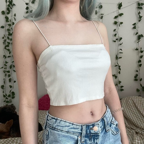 H&M Cream Ribbed Knit Top - Picture 3 of 4